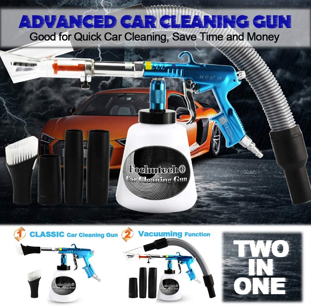 Practisol Car Interior Cleaner, Auto Detail Tools Car Detailing Kit(Needs Air Compressor) High Pressure Car Cleaning Gun Car Cleaning Kit for Vehicle