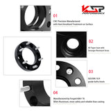 6X5.5 Wheel Spacers Fit for Toyota, KSP Forged 1"(25mm) 6x5.5 to 6x5.5 Thread Pitch M12x1.5 Hub Bore 108mm Wheel Adapters for Tacoma 4Runner Tundra FJ Land Cruiser Black, 2 Years Warranty