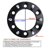 6X5.5 Wheel Spacers Fit for Toyota, KSP Forged 1"(25mm) 6x5.5 to 6x5.5 Thread Pitch M12x1.5 Hub Bore 108mm Wheel Adapters for Tacoma 4Runner Tundra FJ Land Cruiser Black, 2 Years Warranty