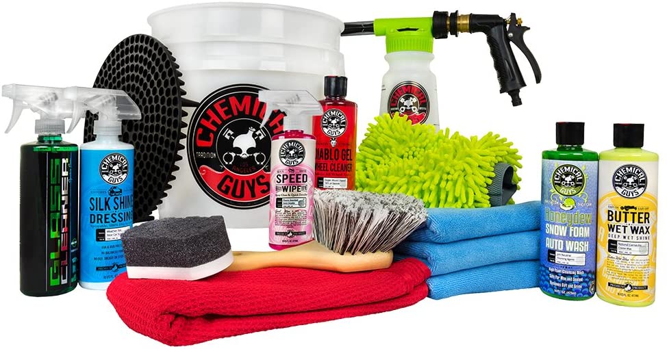 Chemical Guys HOL121 Best Car Wash Bucket Kit, 11 Items