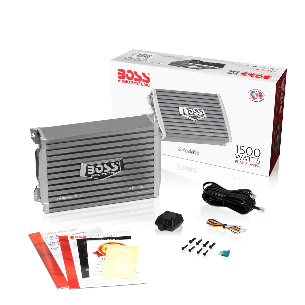 BOSS Audio Systems AR1500M Car Amplifier 1500 Watts Max Power, O –  Pete Automotive