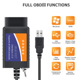 Forscan ELM327 Scanner OBD2 USB ELMconfig FoCCCus Diagnostic Scan Tool with MS-Can/HS-Can Switch for Ford Mazda for Windows