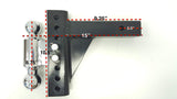 MaxxHaul 70380 Black/Chrome Adjust Dual Ball Mount