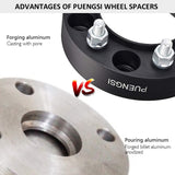 PUENGSI Wheel Spacer 6x5.5 to 6x5.5 1.5"(38mm) 6 Lug 106mm 4PCS Black Hub Centric Wheel Adapters Fit for Toyota 4-Runner/Toyota FJ Cruiser/Toyota Sequoi/Toyota Tacoma/Toyota Tundra