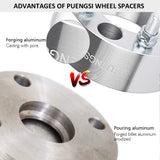 PUENGSI Wheel Spacer 2" 5x4.5 to 5x4.5(114.3) 4PCS 14x1.5 Wheel Spacer Adapter 5 Lug Fit for Jeep Liberty Wrangler Cherokee Grand Cherokee & More with Thread Pitch 1/2"