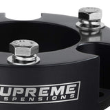 Supreme Suspensions - Front Leveling Kit for 2005-2019 Toyota Tacoma 2" Front Lift Aircraft Billet Aluminum Strut Spacers 2WD 4WD (Black)
