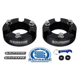 Supreme Suspensions - Front Leveling Kit for 2005-2019 Toyota Tacoma 2" Front Lift Aircraft Billet Aluminum Strut Spacers 2WD 4WD (Black)