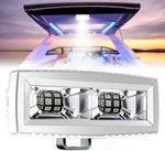 EK ENNOKING Marine LED Light Bar 5 Inch Flood Beams 40W White Led Pod Work Light Driving Fog Lamp for Boat Deck Dock