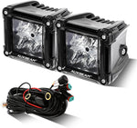 Auxbeam FA Series 3 Inch LED Pods Flood Beam 40W 4800LM Offroad Cube Light Bar