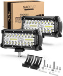 NAOEVO 7 Inch LED Light Bar, 240W 24,000LM LED Pods/Off Road/Fog/Driving Lights with Spot Flood Combo for Truck Boat