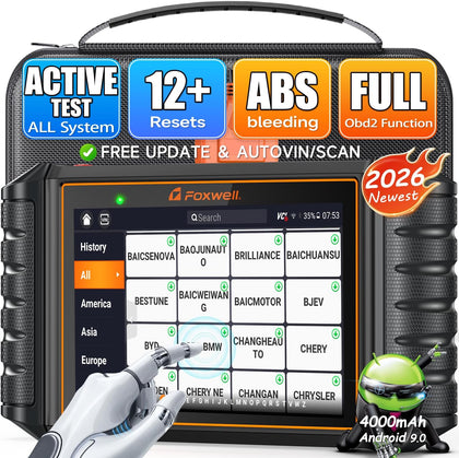 2026 FOXWELL NT726 OBD2 Scanner, Precise Code Reader for Cars and Trucks with TOP 12 Resets, All System Bidirectional Scan Tool for All Vehicles, CAN-FD, FCA Autoauth, Lifetime Free Update, AutoVIN