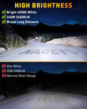 NAOEVO 7 Inch LED Light Bar, 240W 24,000LM LED Pods/Off Road/Fog/Driving Lights with Spot Flood Combo for Truck Boat