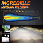 Auxbeam FA Series 3 Inch LED Pods Flood Beam 40W 4800LM Offroad Cube Light Bar