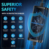 Portable Level 1 & 2 EV Charger,16A 110-240V with Fix Time Charge, 20FT Cable, NEMA 6-20 Plug and NEMA 5-15 Adapter, SAE J1772 EV Electric car Charger, Current Adjustable(NOT for Tesla)