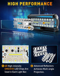 NAOEVO 7 Inch LED Light Bar, 240W 24,000LM LED Pods/Off Road/Fog/Driving Lights with Spot Flood Combo for Truck Boat