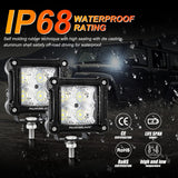 Auxbeam FA Series 3 Inch LED Pods Flood Beam 40W 4800LM Offroad Cube Light Bar