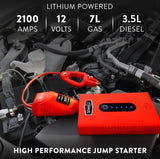 Weego N44s Portable 12V Lithium Jump Starter, 2100 Peak Amp, 440A Cranking, USB-C Fast Charging