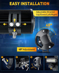 NAOEVO 7 Inch LED Light Bar, 240W 24,000LM LED Pods/Off Road/Fog/Driving Lights with Spot Flood Combo for Truck Boat
