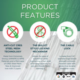 New & Improved ProKevLock Vehicle Side Mirror Covers Set with Anti-Theft Lock, UHMWPE, HPPE, 304 CRES Steel Mesh, Fits all Vehicles & Most Pickup Trucks, Protection from Ice, Bird Droppings, Version 3