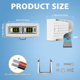 EK ENNOKING Marine LED Light Bar 5 Inch Flood Beams 40W White Led Pod Work Light Driving Fog Lamp for Boat Deck Dock