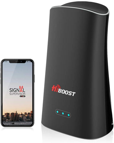 Hiboost Cell Phone Signal Booster Up to 2,000 sq ft for Home & Office, Boosts 3G 4G LTE Voice and Data for All U.S. Carriers - Verizon, T-Mobile, Sprint, AT&T Cellular Repeater Amplifier Kits with APP
