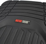 Motor Trend MT-923-BK Black FlexTough Contour Liners-Deep Dish Heavy Duty Rubber Floor Mats