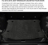 Black Cargo Liner Rear Floor Mat for 2011-2018 Jeep Wrangler Rubicon JK JKU Unlimited 4 door TPE Cargo Tray