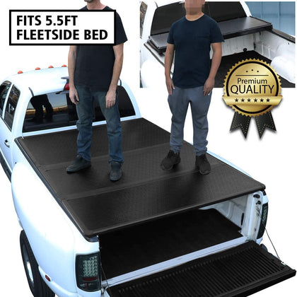 DNA Motoring TTC-HARD-001 Truck Bed Top Hard Solid Tri-Fold Tonneau Cover
