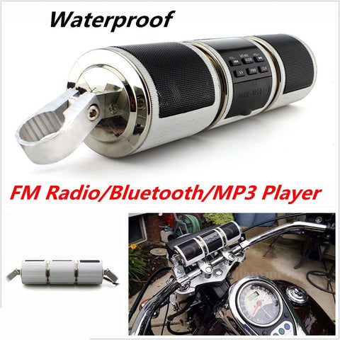 Motorcycle Bluetooth Audio Sound System MP3 FM Radio Stereo Speakers Waterproof
