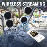 Boss Audio Systems MC470B Motorcycle Bluetooth Speaker System - Class D Compact Amplifier, 3 Inch Weatherproof Speakers