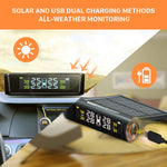 Rocboc Wireless Smart Tire Safety Monitor, Solar Power TPMS Tire Pressure Monitoring System