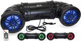 Belva BPS8RGB 600W Bluetooth Enabled Dual 8-inch ATV/UTV/Powersports Sound System with LED Lights and Remote