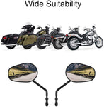 Black Sportster Mirrors, Long Stem for Road King Street Electra Glide Road Glide Dyna Softail Rearview 1982-2018 2019 2020