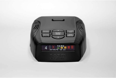 K40 Electronics Platinum100 Portable Radar Laser Detector - GPS | Long Range Detection | OLED | Advanced Filtering | Wireless Remote Connectivity