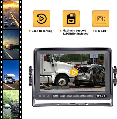 1080P Digital Wireless Rear View 7 DVR Quad Monitor Backup Camera For Truck Rv 08 Ohj 1080P Digital Wireless Rear View 7 DVR Quad Monitor Backup Camera For Truck Rv 08 Ohj