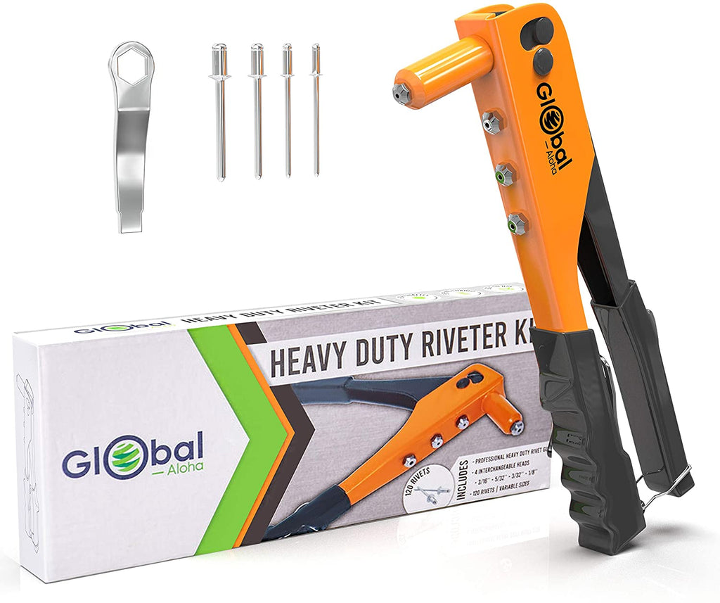 Pop Rivet Gun Auto Loading Heavy Duty Rivet Kit - Professional Stainless Steel Pop Gun Set – Pete ...