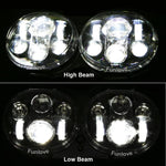 Funlove Projector Dual LED Headlight for Motorcycle Road Glide 2004-2013