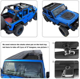 Shadeidea Jeep Wrangler Sun Shade JK Unlimited 2 Door and 4 Door Front-Blue Mesh Screen Sunshade