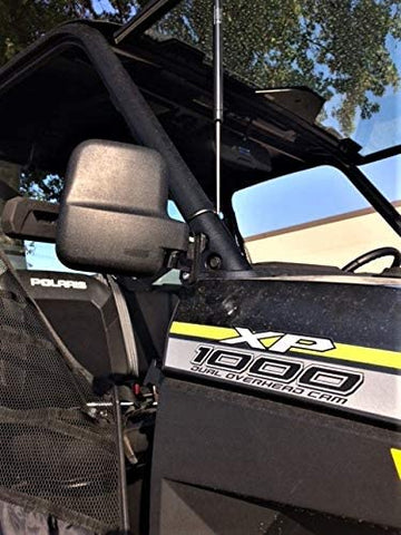 Folding Side View Mirror Set for Polaris Ranger 1000XP 2018+(Will Work With Factory Doors Installed)