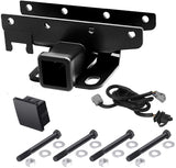 Miady Towing Hitch Receiver Kit: 2 inch Receiver Hitch & Wiring Harness & Hitch Cover