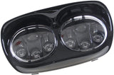 SUNPIE 5-3/4" Black Motorcycle Projector Day Maker Dual LED Headlight for 2004~2013 Harley Davidson Road Glide