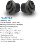 Herdio 3 Inch Waterproof Marine Speakers Full Range Audio Motorcycle Speaker Stereo System with MAX Power 140 W (Pair)