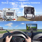 DoHonest HD Dual Backup Camera and 7" Monitor Kit, High-Speed Rear Observation System for Trailer/5th Wheels/RV/Truck/Campers IP69 Waterproof Night Vision Driving/Reversing Use - P13