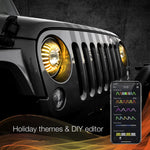 2pc 7" RGB LED Headlight Kit with XKchrome Smartphone App-Enabled Bluetooth and Switchback Enabled(XK-7IN-JP-KIT)