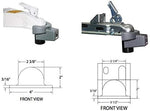 AMPLOCK U-BRP2 Boat Trailer, Trailer and RV Coupler Lock fits Specific 2 inches Coupler