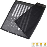 RT-TCZ For Jeep Wrangler JL US Flag Durable Polyester Mesh Shade Top Cover Provides UV Sun Protection for 4-Door