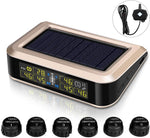 Elikliv Solar Tire Pressure Monitoring System for RV Trailer, TPMS Wireless Monitor with 6 Tire Pressure Sensors