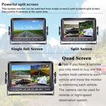 AMTIFO A9 FHD 1080P 7 Inch RV Backup System with 2 Rear View Camera, Support Split/Quard Screen for RVs,Trailers,5th Wheels,Motorhomes,DVR High-Speed Observation System