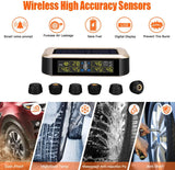 Elikliv Solar Tire Pressure Monitoring System for RV Trailer, TPMS Wireless Monitor with 6 Tire Pressure Sensors