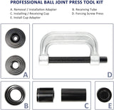 Heavy Duty Ball Joint Press & U Joint Removal Tool Kit with 4wd Adapters, for Most 2WD and 4WD Cars and Light Trucks (BK)
